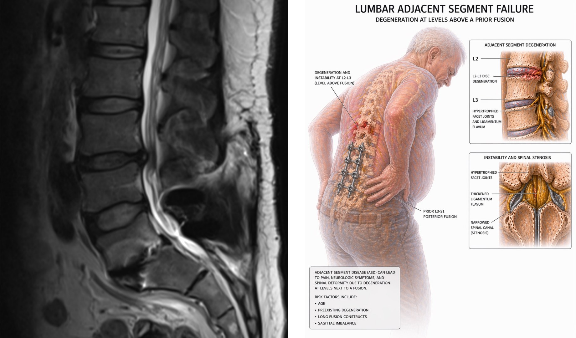 Adjacent segment disease after lumbar fusion