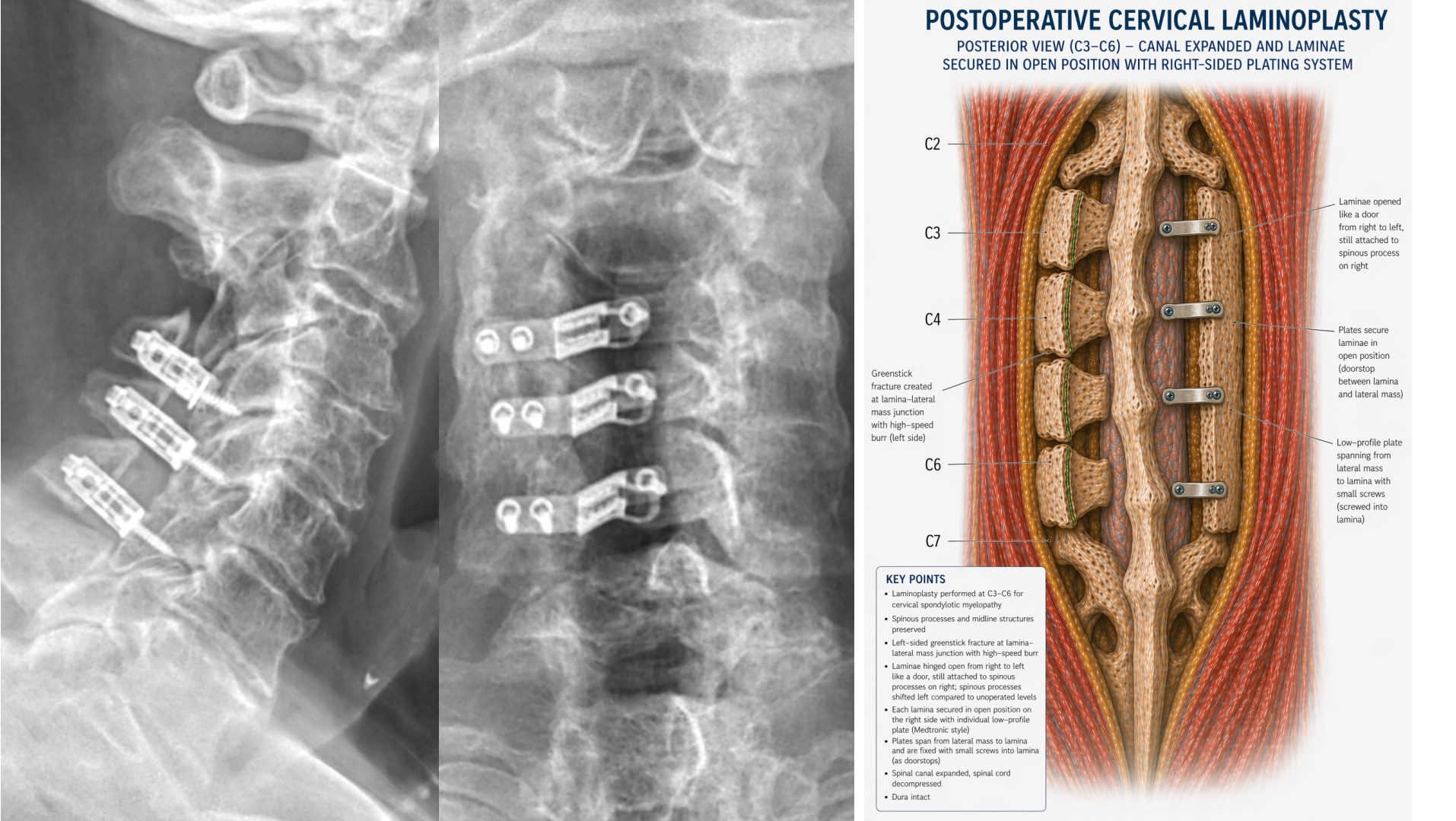 Post-operative laminoplasty