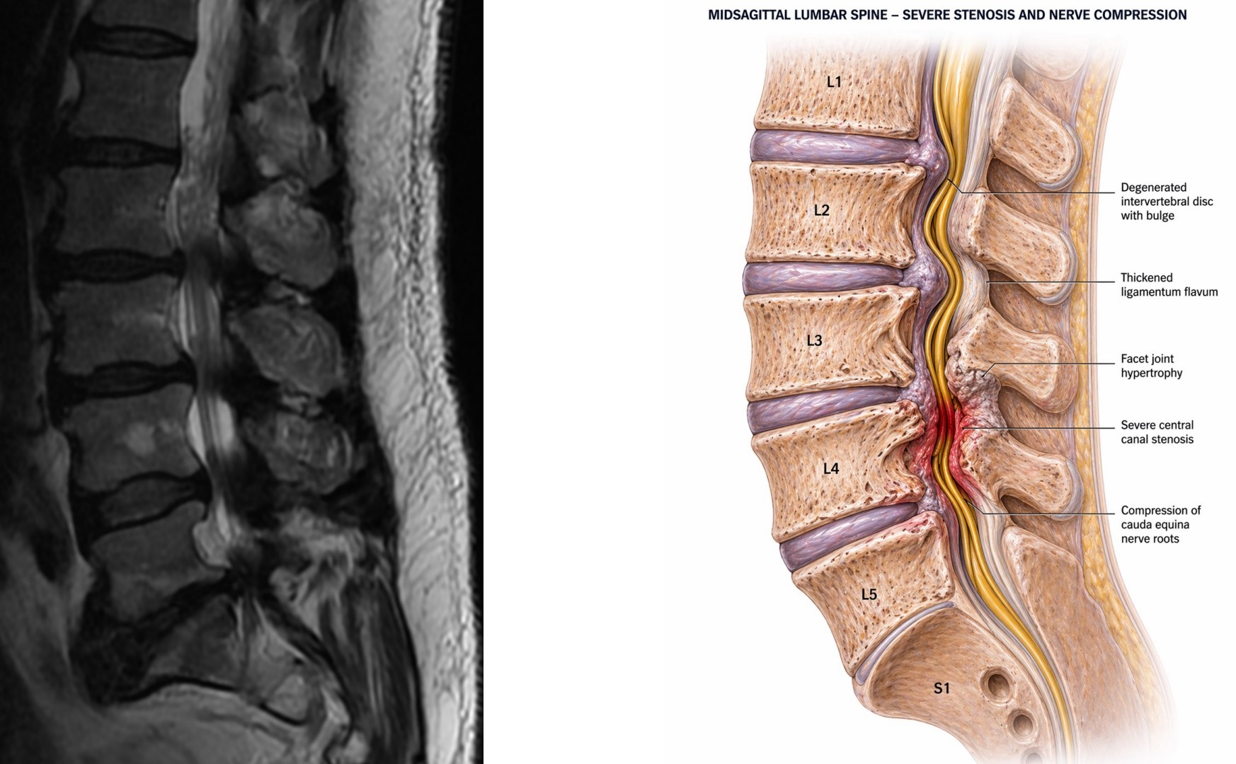 Lumbar stenosis MRI